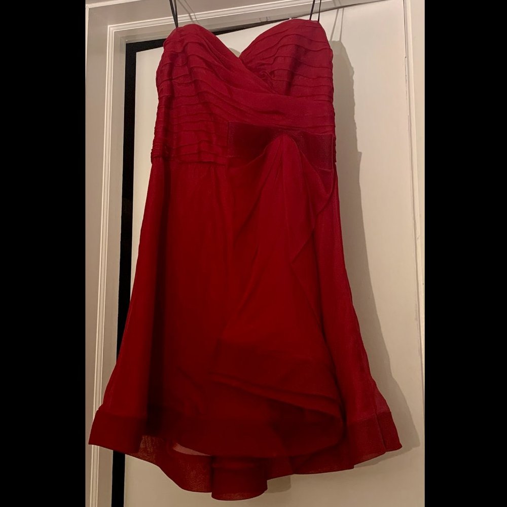 ABS Bow Dress in Christmas Red